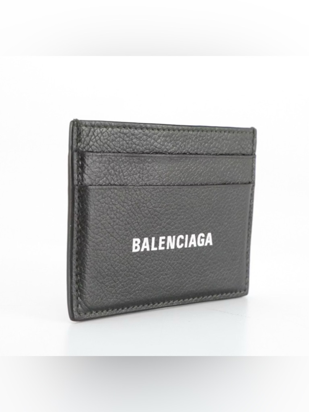 Balenciaga Black Pebbled Leather Card Case with Box - Picture 7 of 7